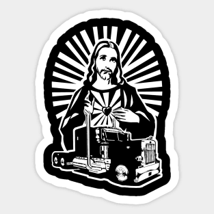 Keep on Truckin' Jesus Sticker